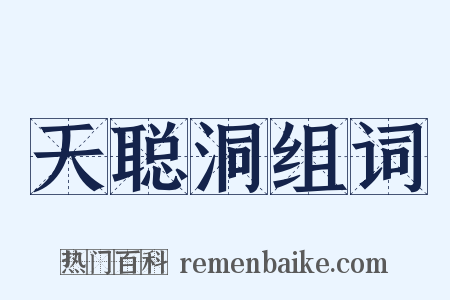 天聪洞组词是什么意思的图片
